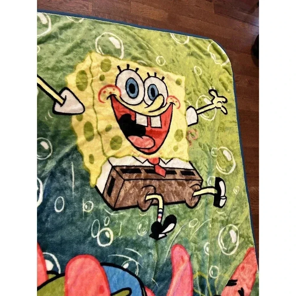 Vintage Sponge Bob & Patrick Decorative‎ Throw Blanket 60x84